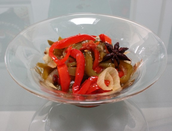 Spicy pickled peppers