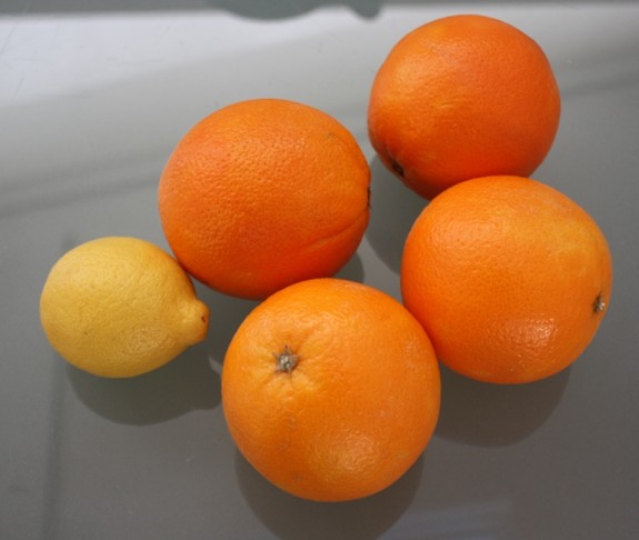 4 oranges and a lemon